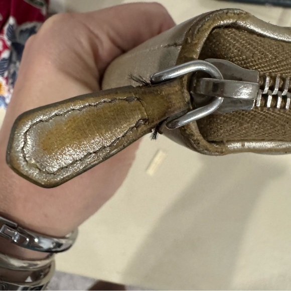 Prada Milano Quilted Metallic Gold Zip-Around Wallet - Picture 4 of 16